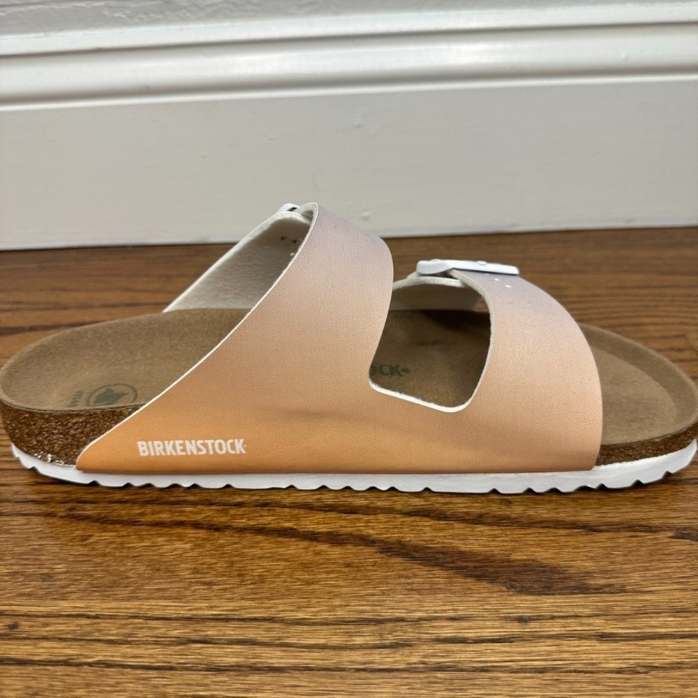 Birkenstock Arizona Softbed Sandals Size 41 US 10 Narrow Vegan Purple Fog Ombre - Picture 6 of 9